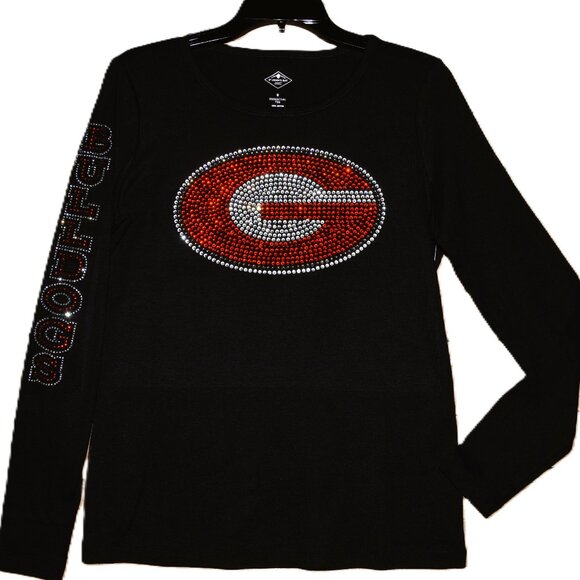 Georgia Bulldogs  long sleeve rhinestone bling shirt XS, S, M, L,XL,XXL,1… - Picture 2 of 7